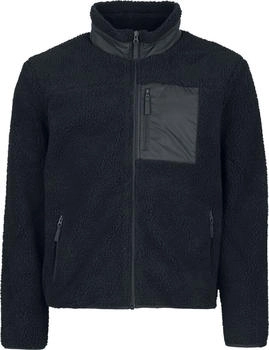 Urban Classics Teddy Jacket With Stand Up Collar schwarz