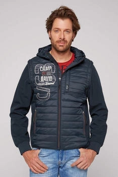 Camp David Softshelljacke Label-Applikationen beidseitig dark teal
