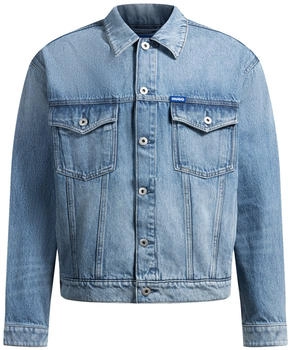 HUGO Regular-Fit Jeansjacke mit Logo-Details - Style Dex 50529252 Hellblau