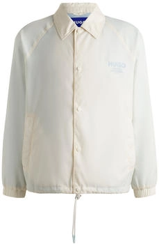 HUGO Wasserabweisende Regular-Fit Trainingsjacke mit Logo-Prints - Style Biyo2521 50534486 Natur