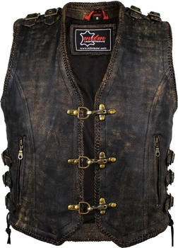 MDM Dance Lederweste im Vintage Style Biker Kutte
