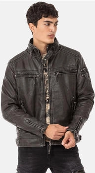 Cipo & Baxx Bikerjacke unifarbener Look
