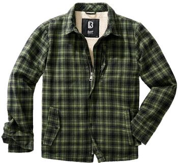 Brandit Classic Sherpa Jacket Olive schwarz kariert