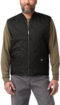 Dickies Diamant-Gesteppte Nylon Weste schwarz V1