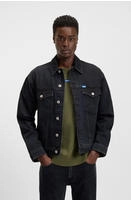 HUGO Jeansjacke "Dex" mit Logo-Details