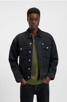 HUGO Jeansjacke Dex Logo-Details