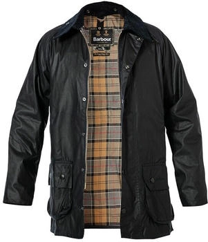 Barbour Jacke Umlegekragen blau schwarz