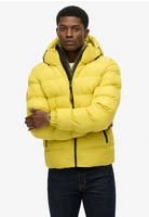 Superdry Steppjacke "HOODED SPORTS PUFFER JACKET" mit Kapuze Kunstfaser,...