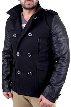 Redbridge Mantel Material-Mix Jacke RB-41485 schwarz