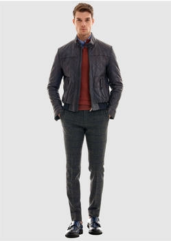 Pierre Cardin Lederjacke schickes Stepp-Muster