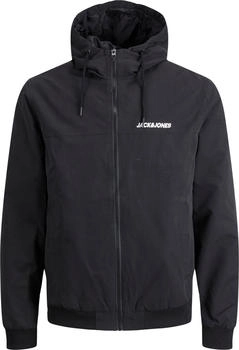 Jack & Jones Basic Logo Kapuzenjacke schwarz