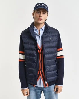 GANT Light Down Vest Stehkragen abend blau