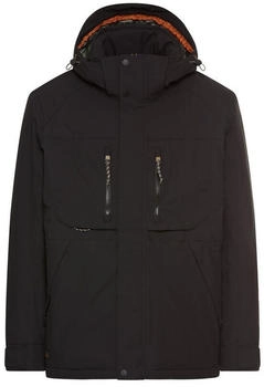 Camel Active Funktionsjacke abnehmbarer Kapuze schwarz reflektierend