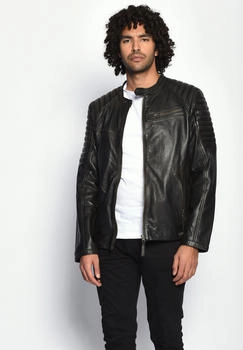 MUSTANG Lederjacke 'Denis' braun schwarz 76050430