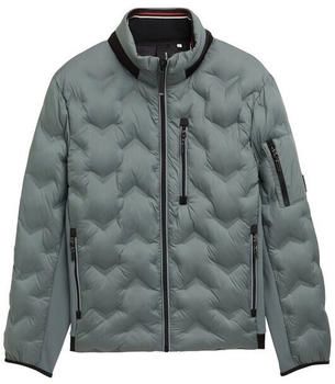 Tom Tailor Hybrid Steppjacke verstaubarer Kapuze washed jasper green