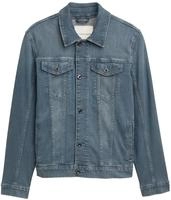 TOM TAILOR Jeansjacke ohne Kapuze mit Knopfleiste und Stretch-Anteil