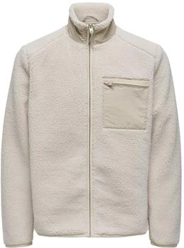Only & Sons Webpelzjacke 'DALLAS' beige schwarz