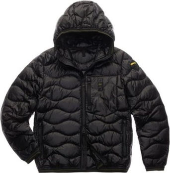 Blauer USA Daunenjacke Mikrofaser schwarz