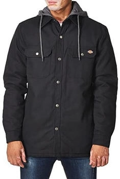 Dickies Fleece Hooded Duck Shirt Jacket Hydroshield schwarz