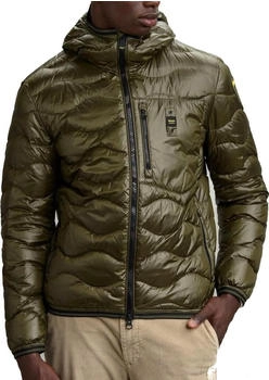 Blauer USA Daunenjacke Mikrofaser gr&uuml;n L