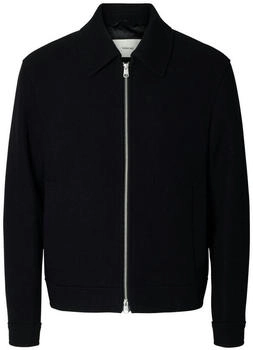 Selected Woll-Mix Jacke Regular Fit schwarz