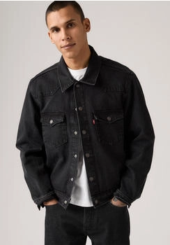 Levi's Relaxed Fit Jeansjacke Brusttaschen schwarz