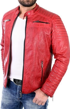 Redbridge Vintage Biker Jacke Kunst-Lederjacke khaki