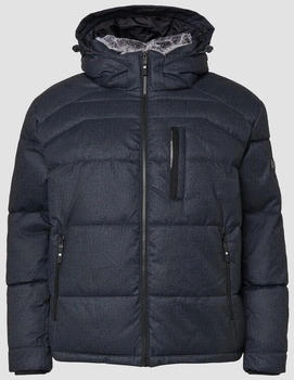 s.Oliver Melierte Pufferjacke mit abnehmbarem Kunstpelz-Innenkragen blau 2172107.59A9.