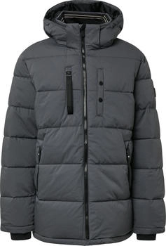 s.Oliver Wasserabweisende Pufferjacke mit abnehmbarer Kapuze und sportiven Details grau 2167451.9573.