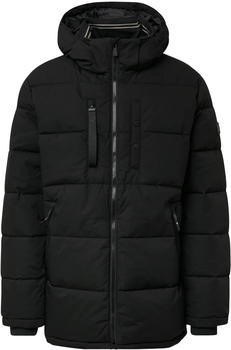 s.Oliver Wasserabweisende Pufferjacke mit abnehmbarer Kapuze und sportiven Details schwarz 2167451.9999.