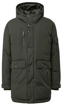 s.Oliver Wasserabweisender Parka mit Kapuze und sportiven Details Grün 2167457.7938.