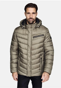 New Canadian Steppjacke Fleece-Einsatz grau grün