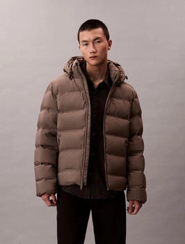 Calvin Klein Steppjacke LS QUILTED BONDED CHANNEL HD PUF Rundhals regular fit Bungee Cord