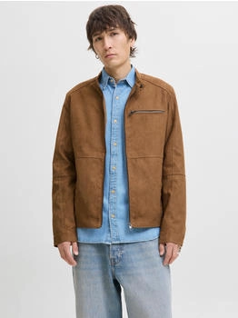 Jack & Jones Bikerjacke JJEDYLAN wasserabweisend cognac