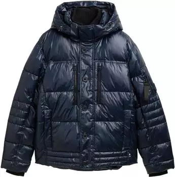 Tom Tailor Steppjacke abnehmbarer Kapuze marine