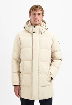 No Excess Parka Langer Steppparka cream