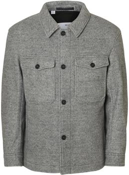 Selected Wolljacke 'MITCH' silber