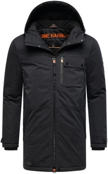 Stone Harbour Wintermantel Kapuze Fintaan XX schwarz