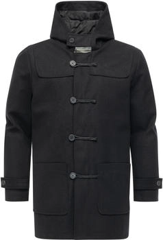Ragwear Duffie Funktionaler Fleece-Mantel schwarz