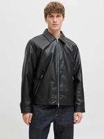 Jack & Jones Bikerjacke "JJECASABLANCA PU JACKET NOOS" ohne Kapuze mit...