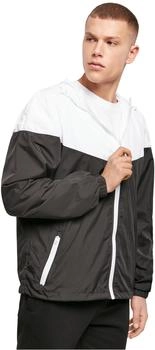 Build Your Brand 2-Tone Tech Windrunner schwarz weiß