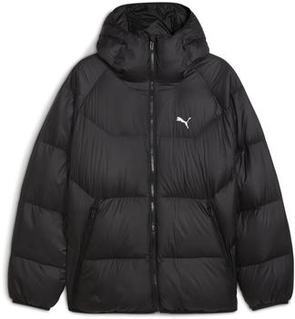 Puma Daunen-Pufferjacke Kapuze schwarz