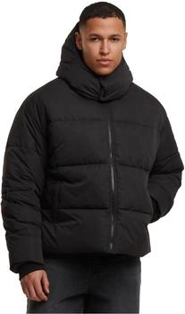 Urban Classics Puffer Jacket With Flap Hood Winterjacke schwarz