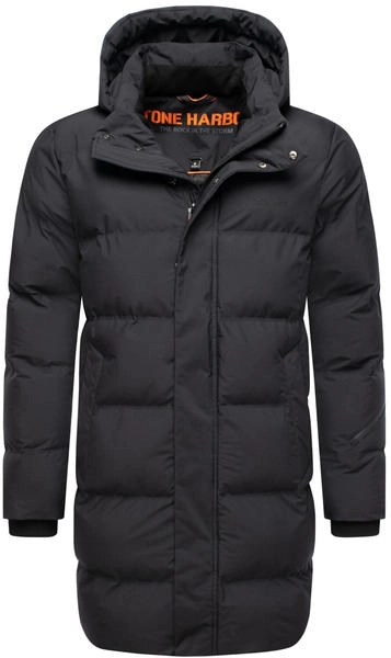 STONE HARBOUR Herren lange Steppjacke Wintermantel mit