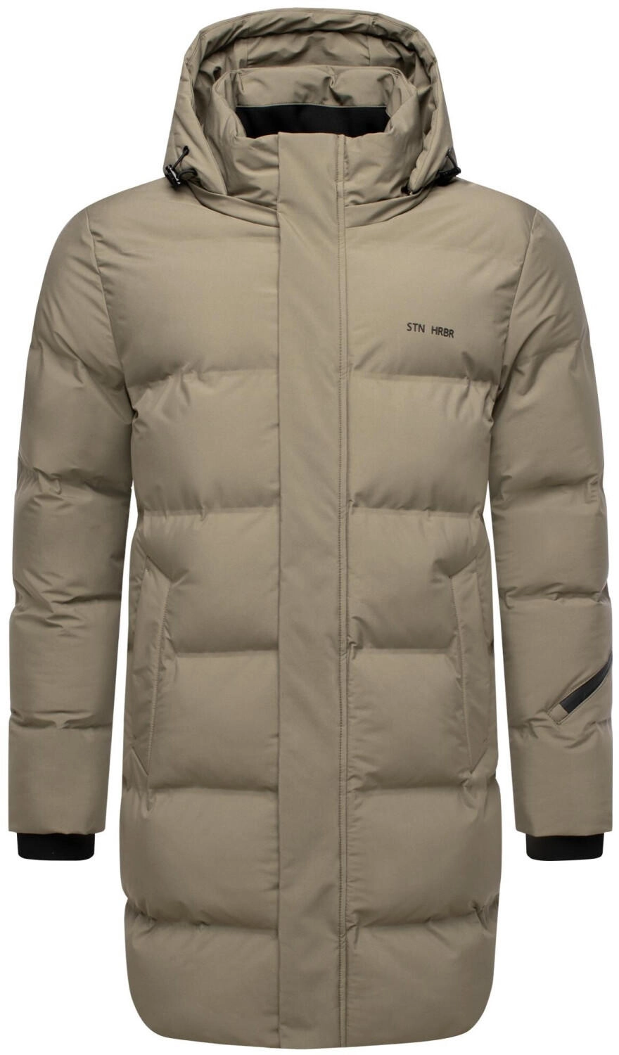 STONE HARBOUR Herren lange Steppjacke Wintermantel mit