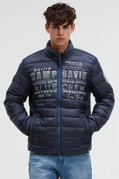 Camp David Jacke mit geradem Schnitt marine/hellgrau