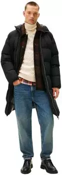 Tommy Hilfiger Longline Daunen-Parka (MW0MW40628) schwarz