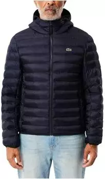 Lacoste Puffer Small Logo Jacke mit Kapuze (BH2909) blau marine