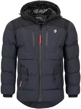 Geographical Norway Winterjacke Steppjacke mit Kapuze navy