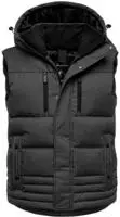 Amaci&Sons Herren Dicke Outdoor Winter Weste Jacke mit Kapuze Steppweste 9139